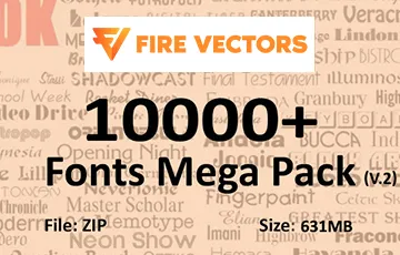 10,000 Fonts Pack Free Download V.2